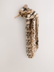 Leopard Faux Fur Stole Scarf - Image 6 of 7