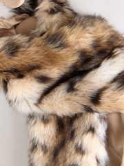 Leopard Faux Fur Stole Scarf - Image 7 of 7