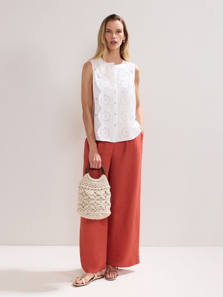 Phase Eight White Macrame Bucket Bag - Image 7 of 7