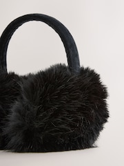 Black Faux Fur Ear Muff - Image 3 of 3
