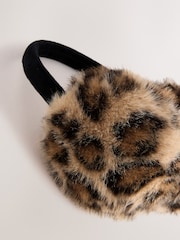 Leopard Print Faux Fur Ear Muff - Image 5 of 6