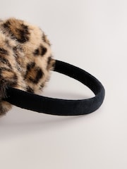 Leopard Print Faux Fur Ear Muff - Image 6 of 6