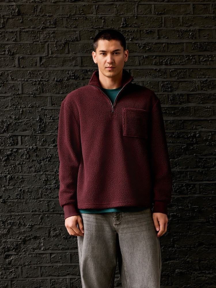 Red Quarter Zip Fleece - Image 1 of 4