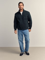 Dark Green Zip Through Fleece - Image 2 of 4