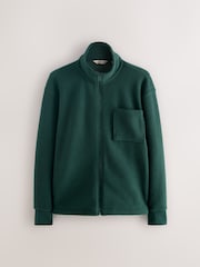 Dark Green Zip Through Fleece - Image 5 of 8