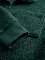 Dark Green Zip Through Fleece - Image 7 of 8