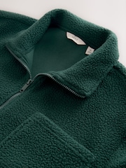 Dark Green Zip Through Fleece - Image 8 of 8