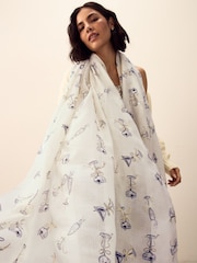 Novelty Gold Foil Lightweight Scarf - Image 3 of 8