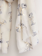Novelty Gold Foil Lightweight Scarf - Image 8 of 8