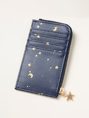 FatFace Navy Star and Moon Printed Card Holder - Image 1 of 2