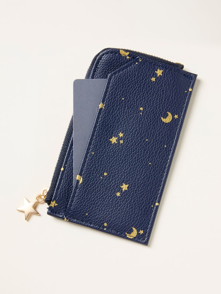 FatFace Navy Star and Moon Printed Card Holder - Image 2 of 2