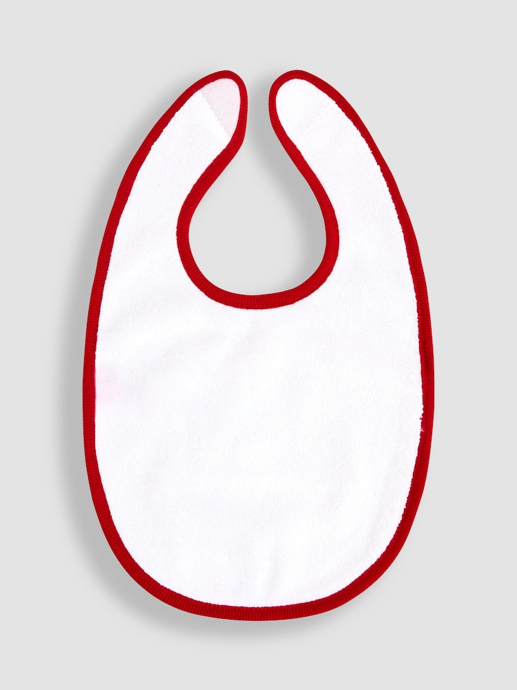 JoJo Maman Bébé Red My First Christmas Velour Bib - Image 2 of 3