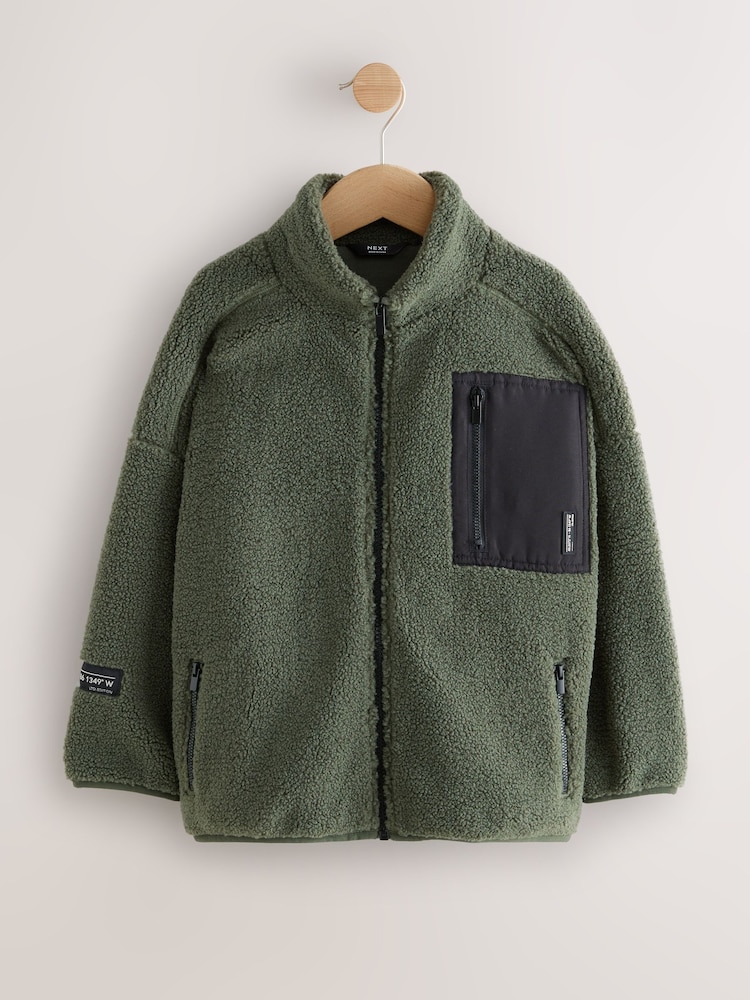 Green Zip Through Fleece (3-16yrs) - Image 1 of 5