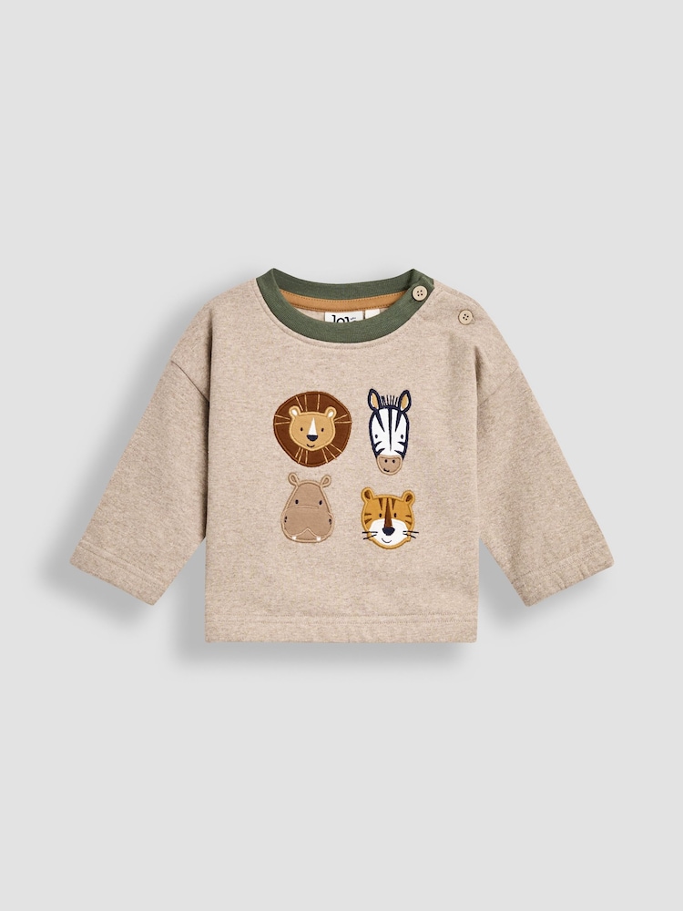 Зеленый - JoJo Maman Bébé 2-Piece Sweatshirt & Joggers Set - Image 2 of 6
