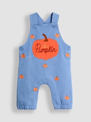 JoJo Maman Bébé Light Blue 2-Piece Construction Dungarees & Top Set - Image 2 of 7