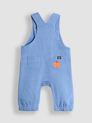 JoJo Maman Bébé Light Blue 2-Piece Construction Dungarees & Top Set - Image 3 of 7