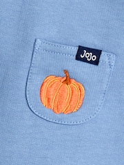 JoJo Maman Bébé Light Blue 2-Piece Construction Dungarees & Top Set - Image 7 of 7