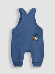 JoJo Maman Bébé Blue 2-Piece Appliqué Dungarees & Print Top Set - Image 3 of 6