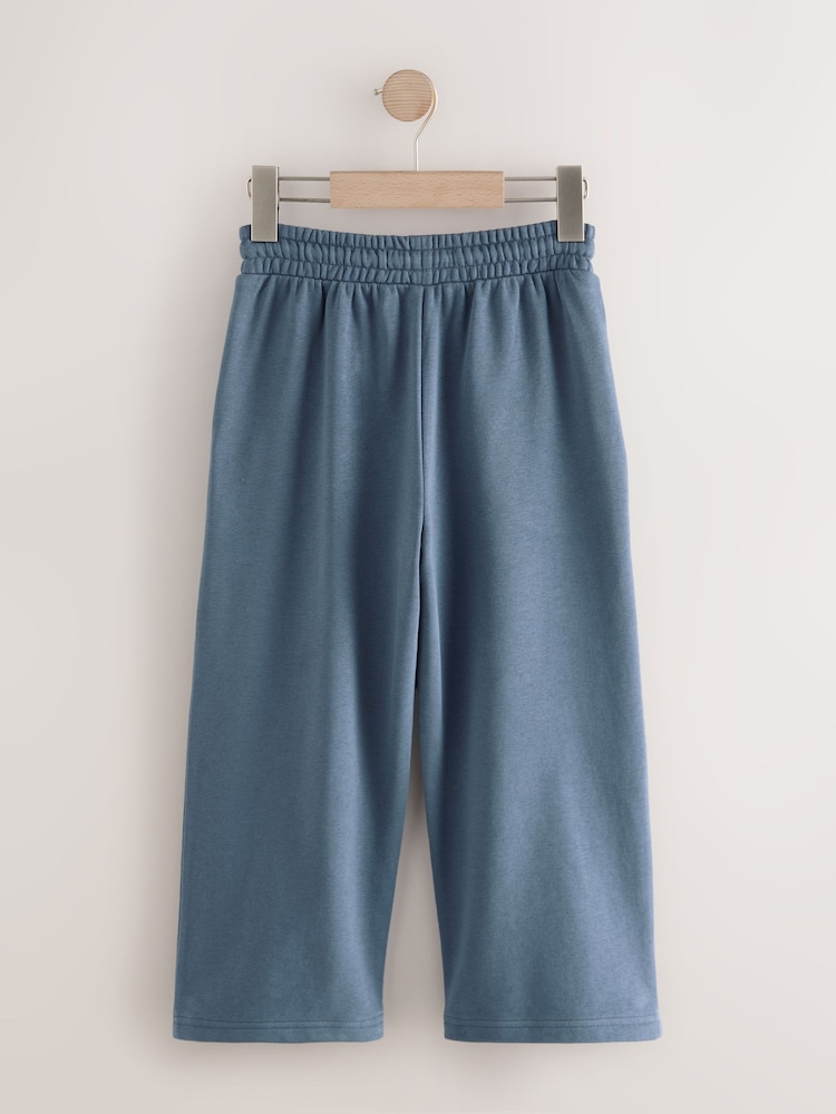 Mid Blue Wide Fit Basic Joggers (3-16yrs) - Image 2 of 4 Mid Blue Wide Fit Basic Joggers (3-16yrs) - Image 2 of 4