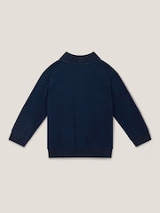 Monsoon Blue Denim Jersey Bomber Jacket - Image 2 of 3
