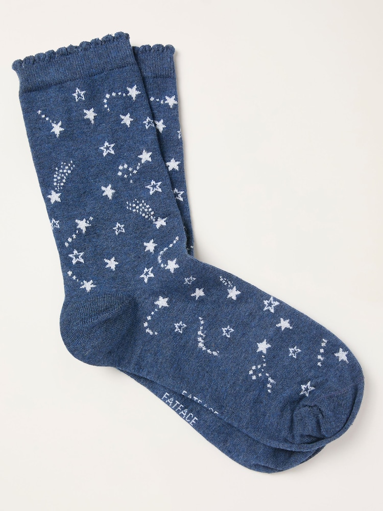 FatFace Navy Star Socks - Image 1 of 2