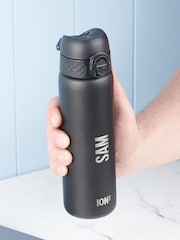 Personalised Black ION8 Steel Bottle by Oakdene - Image 1 of 3