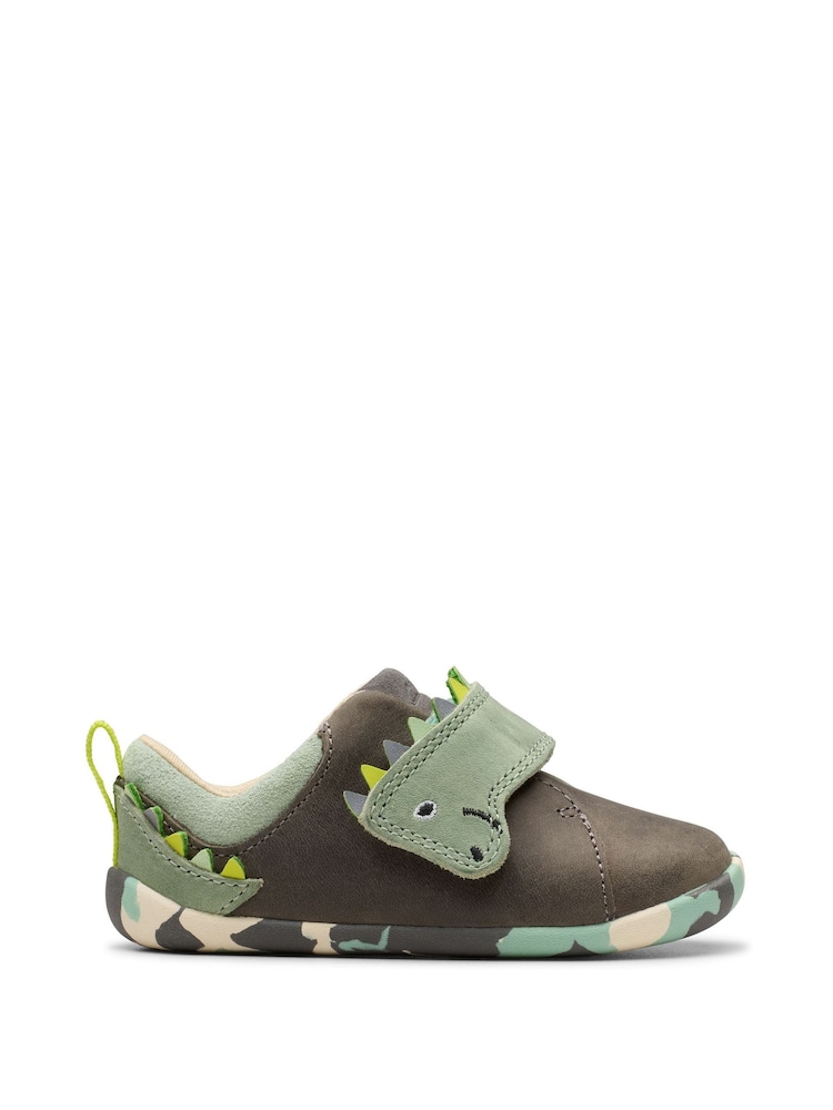 Clarks Grey Suede Roamer Spiney T Shoes - Image 1 of 7