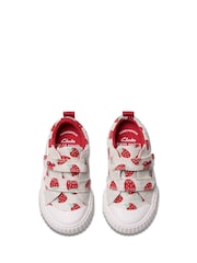 Clarks Silver Wide Fit (G) Fabric Foxing FraiseT. Canvas Shoes - Image 5 of 7