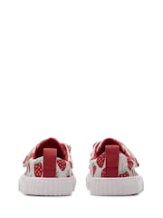 Clarks Silver Wide Fit (G) Fabric Foxing FraiseT. Canvas Shoes - Image 6 of 7