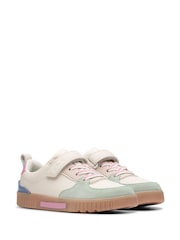 Clarks White Oslo Vibe K. Shoes - Image 4 of 7