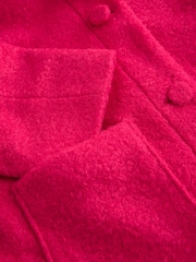 Bright Pink Button Up Collared Coatigan - Image 7 of 8