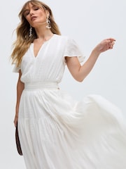 Raffya White Candice Jaquard Dress - Image 4 of 6