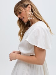 Raffya White Candice Jaquard Dress - Image 5 of 6