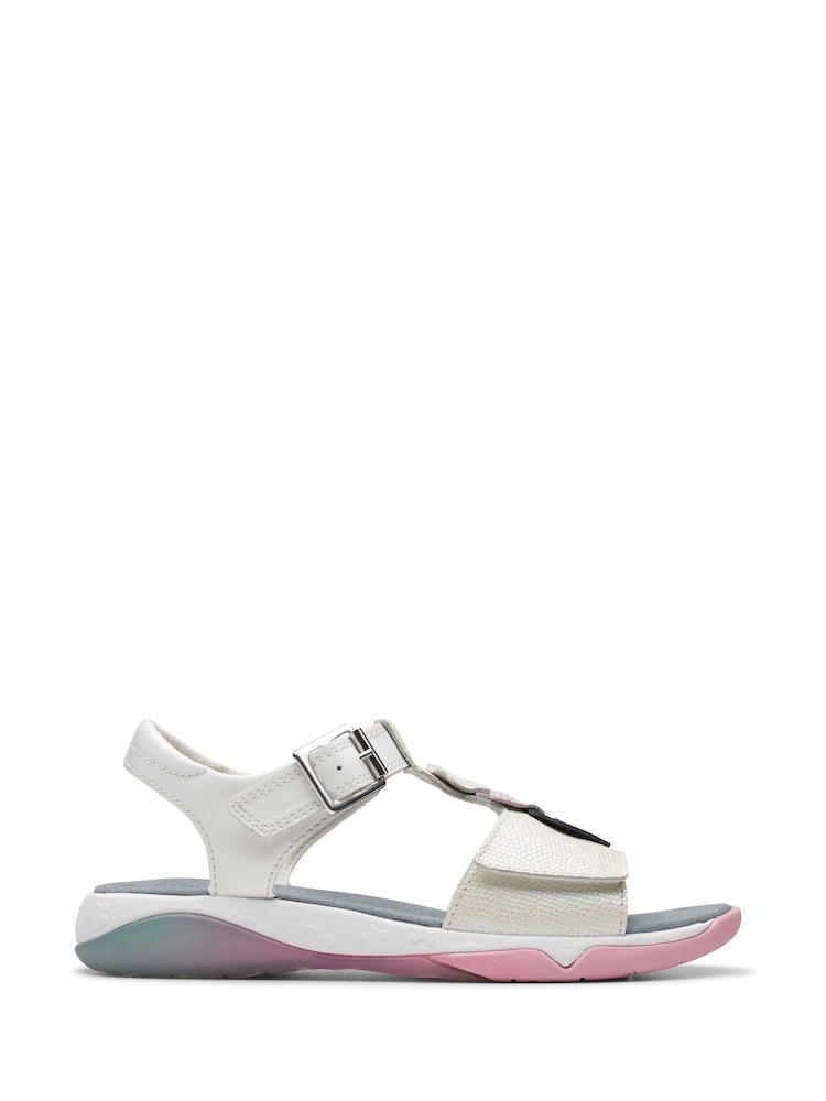 Clarks White Osian Charm K. Sandals - Image 1 of 7