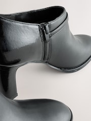 Black Forever Comfort® Round Toe Block Heel Buckle Detail Shoe Boots - Image 10 of 10