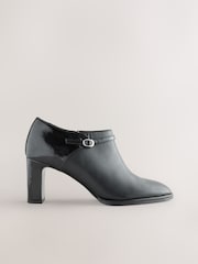 Black Forever Comfort® Round Toe Block Heel Buckle Detail Shoe Boots - Image 6 of 10