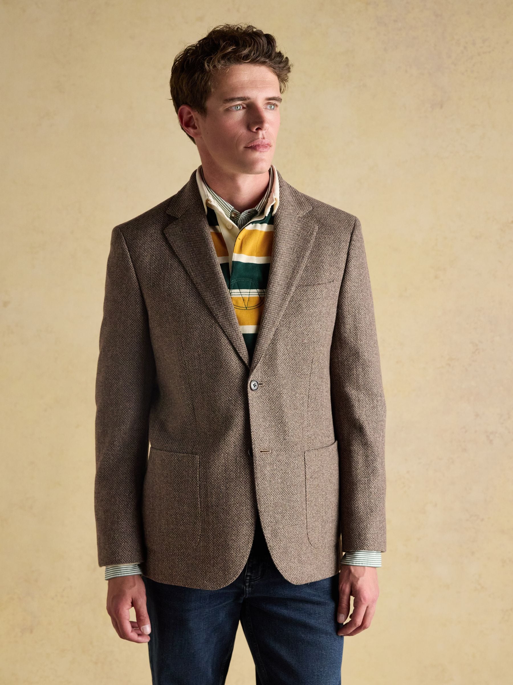Joules Stone Wool Blend Donegal Blazer Size 40