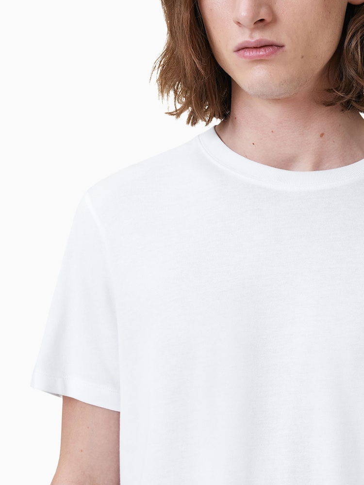 AllSaints White Slater Short Sleeve Crew T-Shirt - Image 2 of 7
