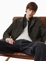 AllSaints Green Survey Lthr Blazer - Image 1 of 11
