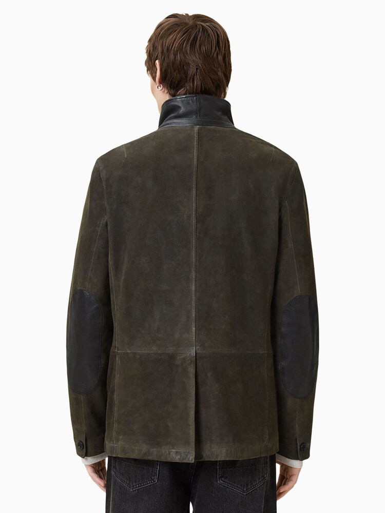 AllSaints Green Survey Lthr Blazer - Image 10 of 11