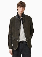 AllSaints Green Survey Lthr Blazer - Image 2 of 11