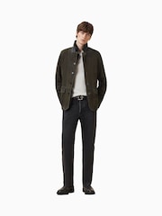 AllSaints Green Survey Lthr Blazer - Image 3 of 11