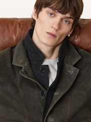 AllSaints Green Survey Lthr Blazer - Image 5 of 11