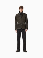 AllSaints Green Survey Lthr Blazer - Image 6 of 11