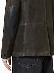 AllSaints Green Survey Lthr Blazer - Image 9 of 11