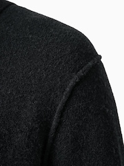 AllSaints Black Statten Polo Jumper - Image 7 of 8