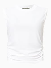 أبيض - أسود - رداء علوي بلا أكمام بياقة بحافة مستديرة West من AllSaints - صورة 10 من 10