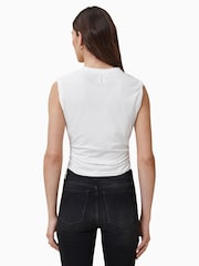 أبيض - أسود - رداء علوي بلا أكمام بياقة بحافة مستديرة West من AllSaints - صورة 9 من 10