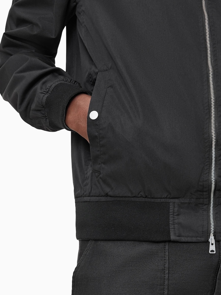 AllSaints Green Bassett Reversible Black/Green Slim Fit Bomber - Image 6 of 8
