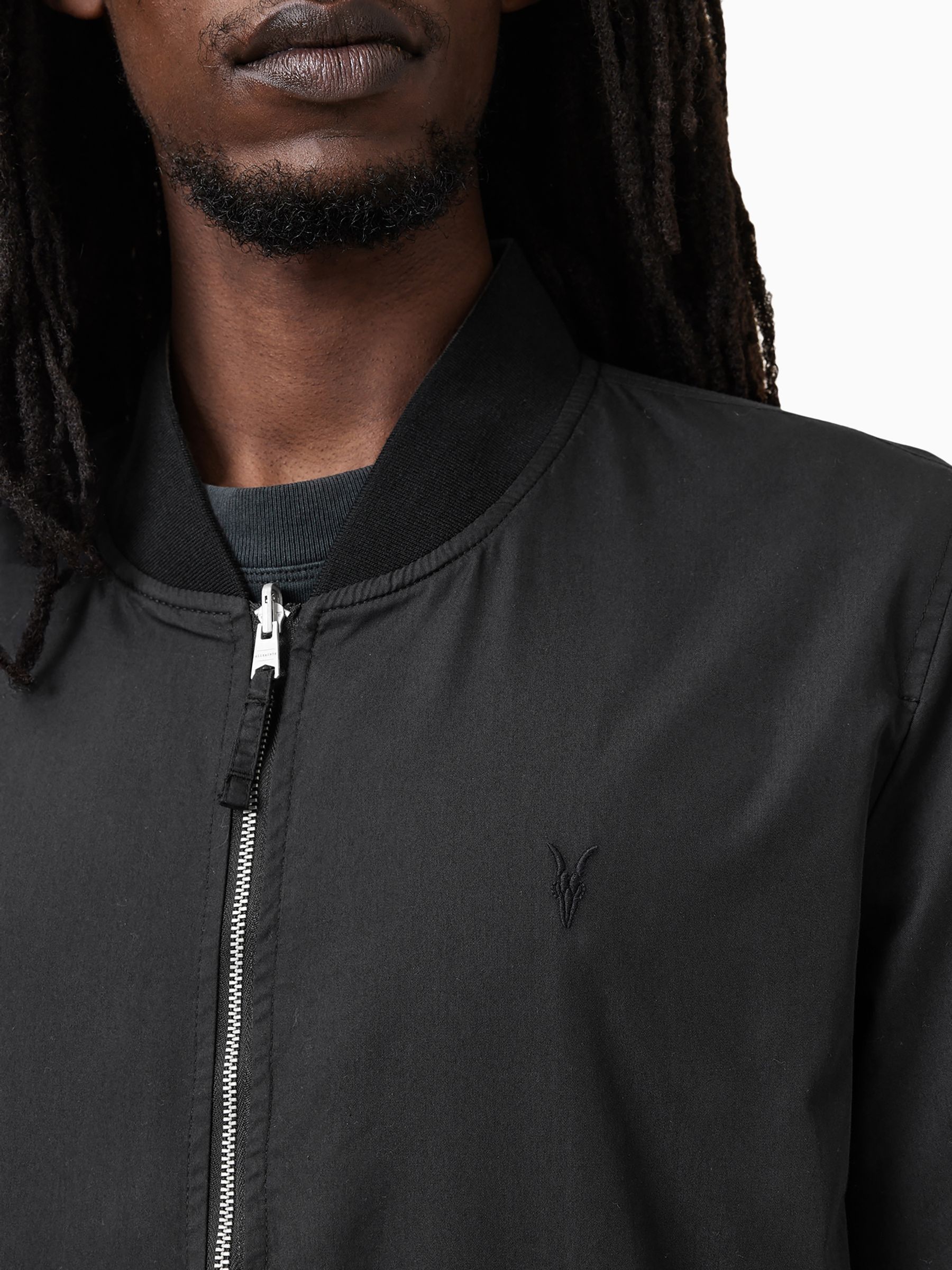 Buy AllSaints Green Bassett Reversible Black/Green Slim Fit Bomber